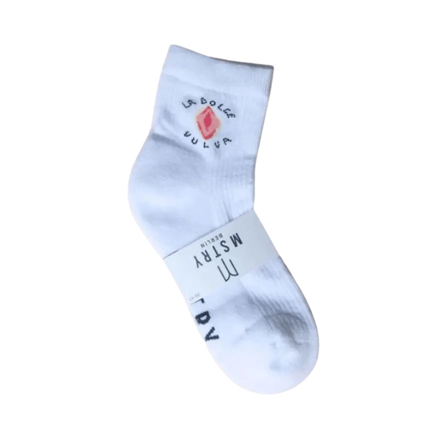 Weiße Sneaker Socken La Dolce Vulva von Mstry