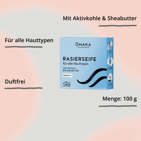 Feste Rasierseife von Omaka mit Verpackung mit Impact
