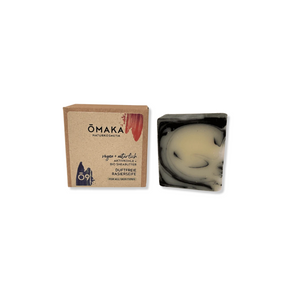 Feste Rasierseife von Omaka mit Verpackung