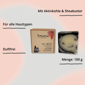 Feste Rasierseife von Omaka mit Verpackung und Impact