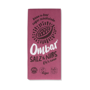 64% Kakao – Salz & Nibs, vegane Schokolade von Ombar