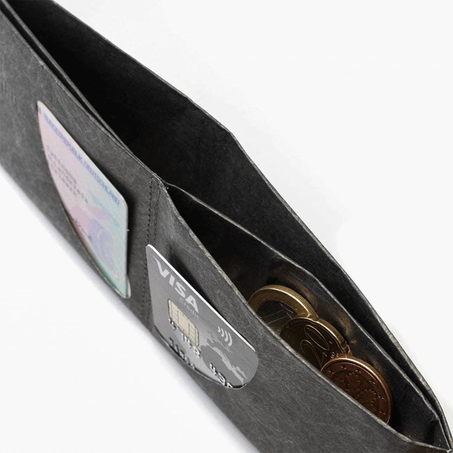 Paprcuts RFID Portemonnaie – Just Black von Innen