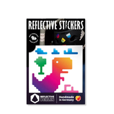 Reflektierende Sticker & Formen – Größe S T-Rex Rainbow