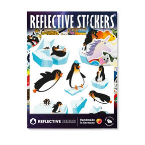 Reflexierende Sticker & Formen – Größe M. Motiv Pinguine Verpackung