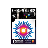 Reflexierende Sticker & Formen – Größe S. Motiv Auge (Rainbow) Verpackung