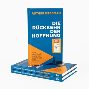 Die Rückkehr der Hoffnung von Rutger Bregman  – Bücherstapel