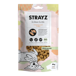 Veggie Hundesnack von STRAYZ – Verpackung von vorne