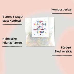 Original Saatgutkonfetti in 5g Tüten - Krikelakrak-Edition mit Impact