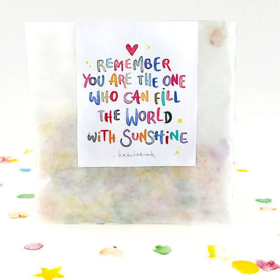 Original Saatgutkonfetti in 5g Tüten - Krikelakrak-Edition – Remember you are the one who can fill the world with sunshine