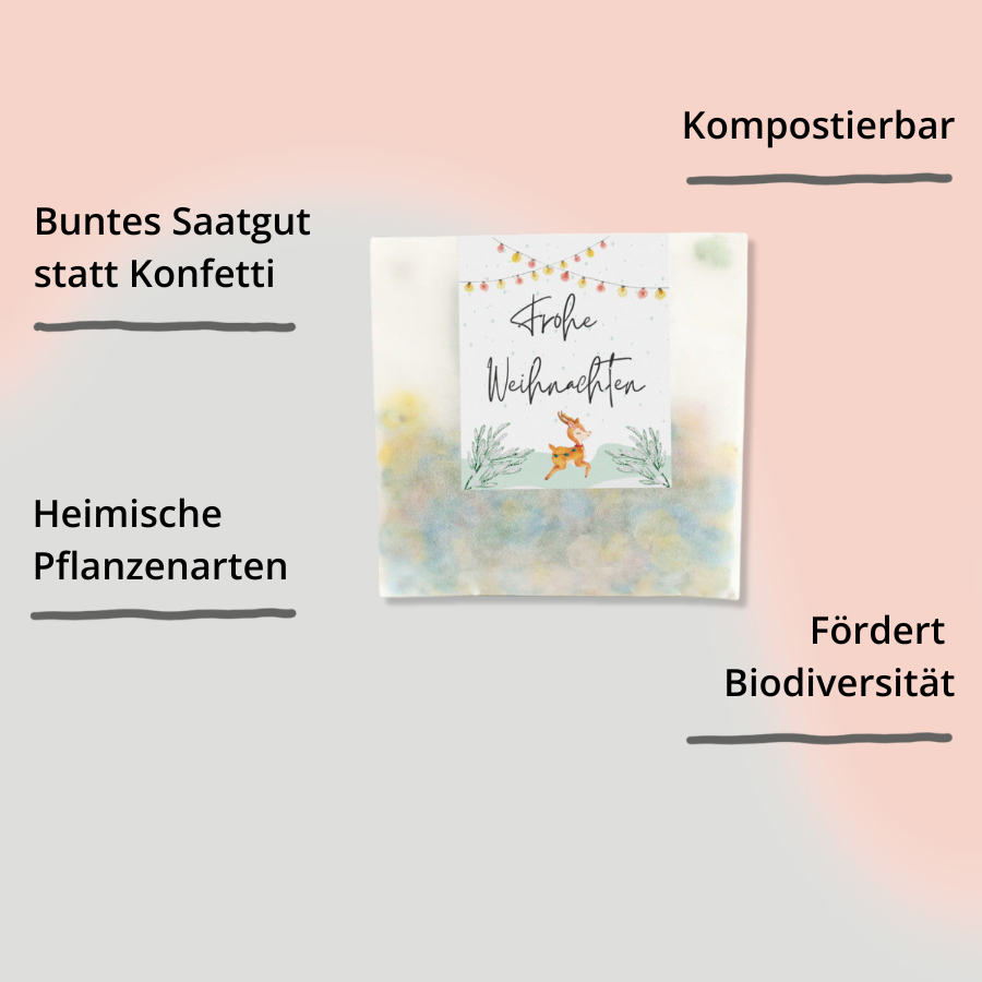 Saatgutkonfetti – Weihnachts-Edition (5g) Frohe Weihnachten mit Impact