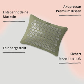 Shakti Premium Kissen – Salbeigrün mit Impact