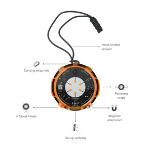 Sonnenglas Adventure Mount Mini mit Solarmodul – Funktionen auf Englisch