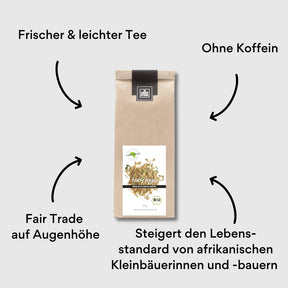 The Essence of Africa – Moringa Blüte Verpackung von vorne mit Impact