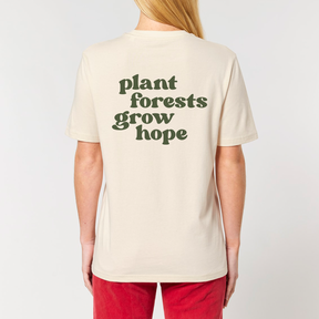 T-Shirt Hope Unisex von The Generation Forest mit Schriftzug von hinten