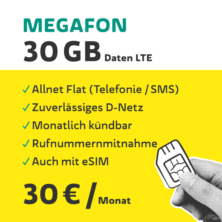 WEtell Megafon Starterpaket – Paketinhalt