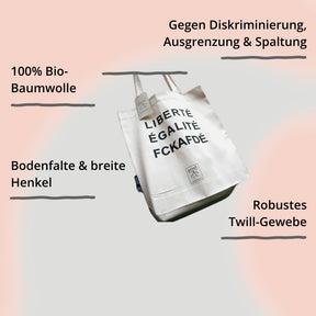 Tote Bag – LIBERTÉ ÉGALITÉ FUCK AFD von arrel mit Impact