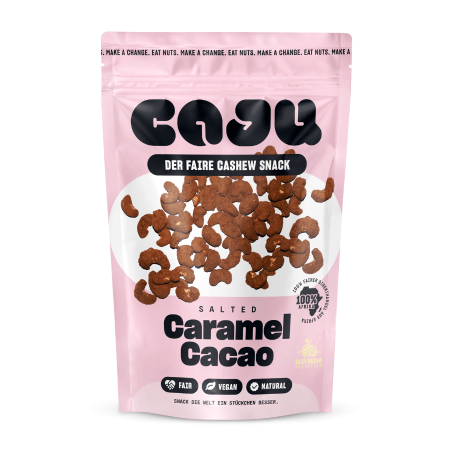 caju Cashews Caramel Cacao – Verpackung von vorne