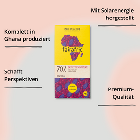 fairafric Schokolade 70% Verpackung mit Impact