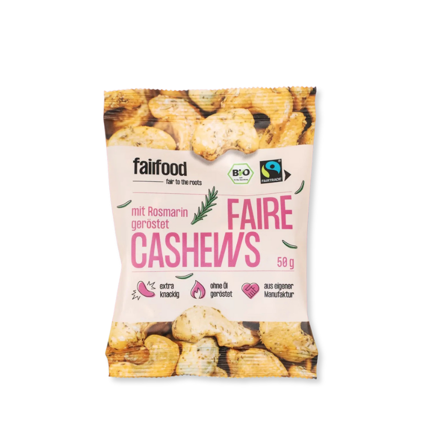 fairfood – Cashews mit Rosmarin 50 g Tütchen 