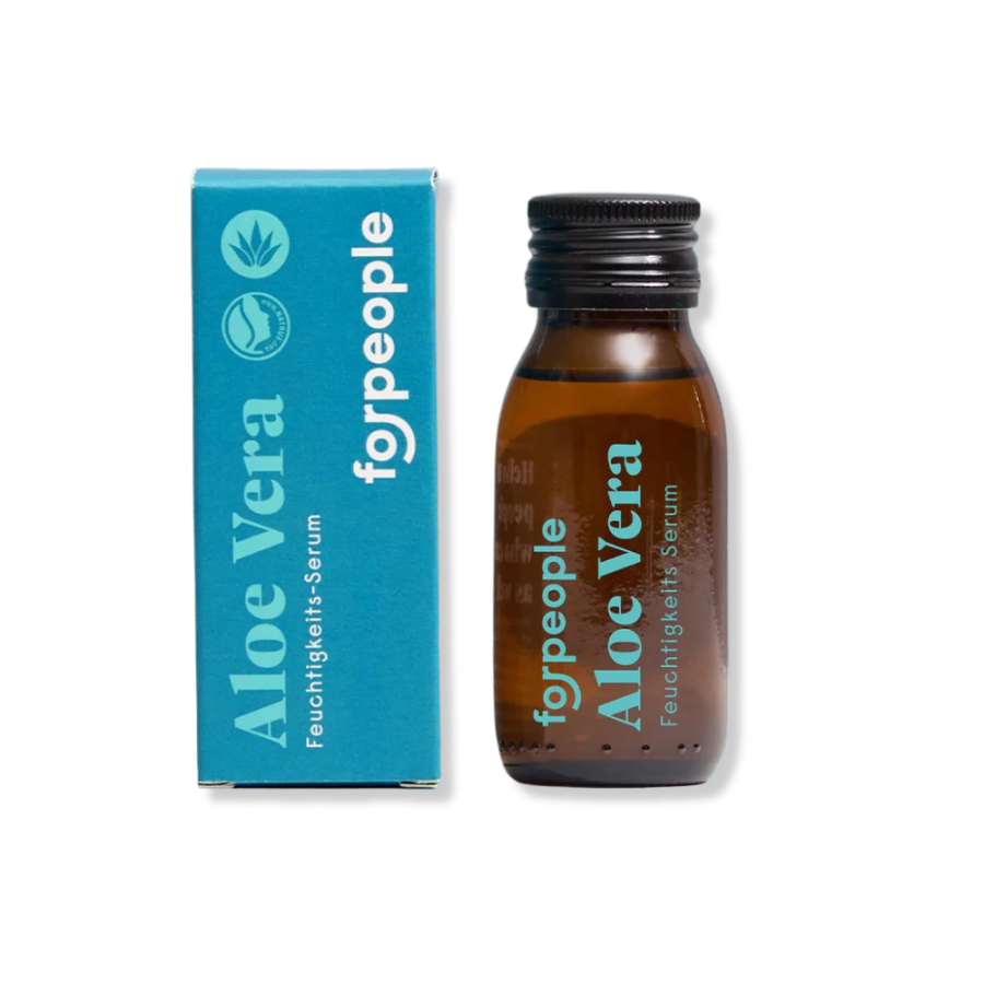 Bio-Aloe Vera Serum von forpeople – Flasche mit Verpackung 