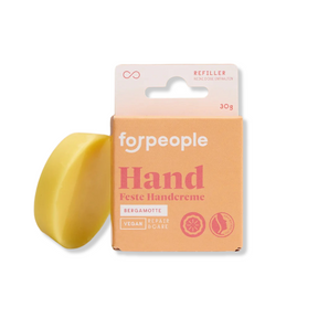 Feste Handcreme – Bergamotte (vegan) von forpeople mit Nachfüller