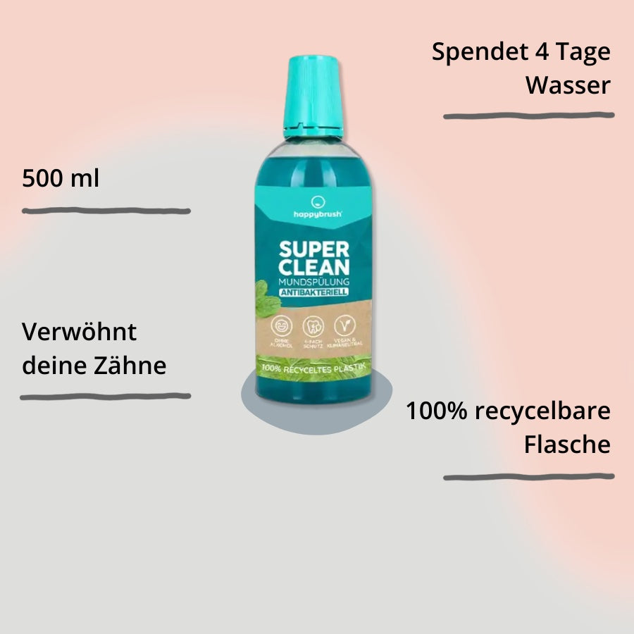 happybrush Mundspülung von vorne mit Impact