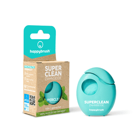 happybrush SuperClean Zahnseide mit Verpackung