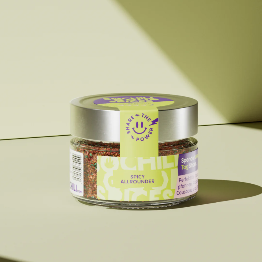Gewürzmischung – Spicy Allrounder von SOCHILI, grüner Hintergrund