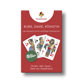 Spielköpfe Kartenspiel Deck mit gendergerechten Illustrationen und umweltfreundlichem Design
