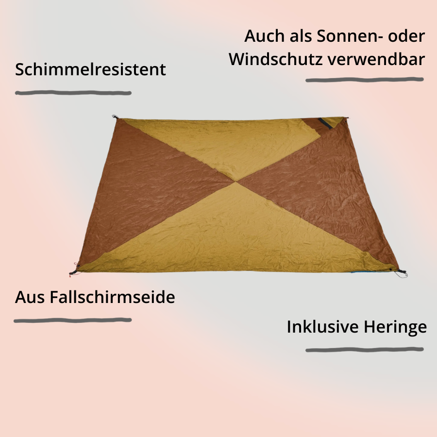 Ticket to the Moon – Reise Decke (Travel Blanket) in der Farbe Sand-Copper mit Impact