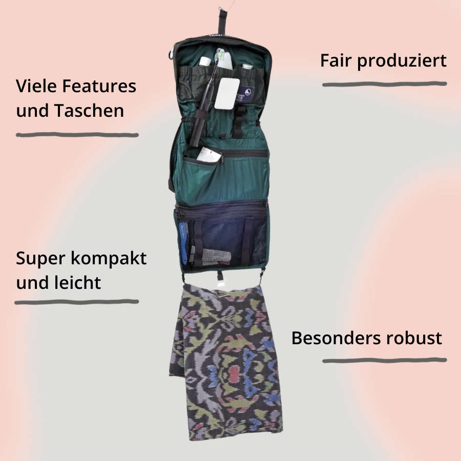 Ticket to the Moon Waschtasche – Wash Bag mit Impact