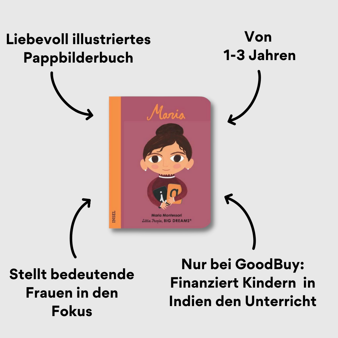 Little People Big Dreams Pappbilderbuch Maria Cover mit Impact