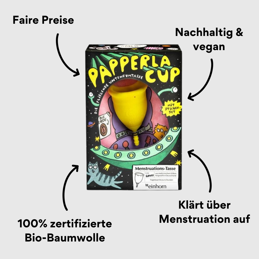 PapperlaCup mittel verpackt mit Impact