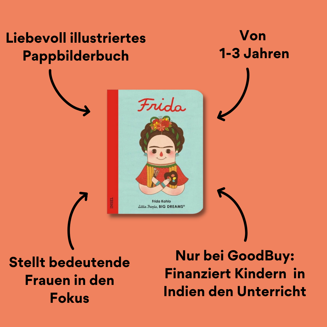 Little People Big Dreams Pappbilderbuch Frida Cover mit Impact