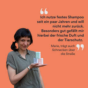 Bild von Marie mit Shampoo Bar von Hopery