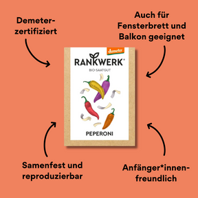 Rankwerk Saatgut Peperoni mit Impact