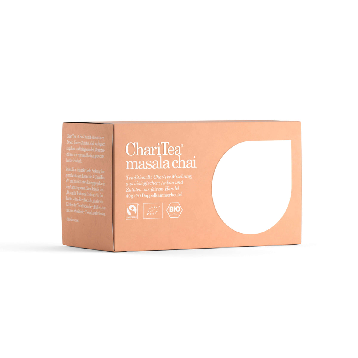 ChariTea Masala Chai Doppelkamerbeutel Verpackung