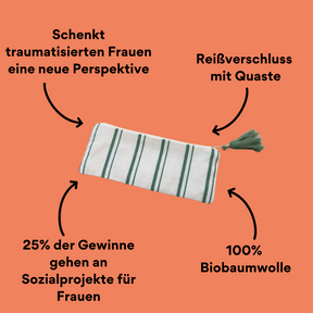 Mäppchen mit grünen Streifen mit Impact