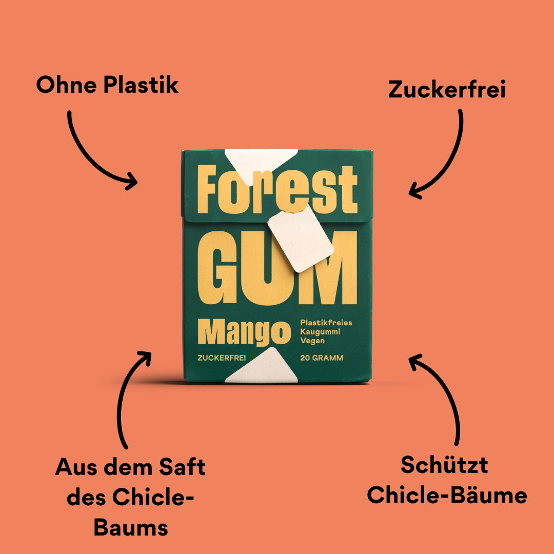 Forest Gum Mango Einzelpackung mit Impact