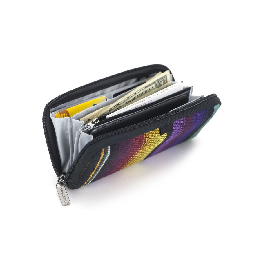 Geldbörse Chiburi Accordion Wallet RFID Block praktische Fächer und Reißverschluss
