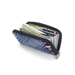 Geldbörse Chiburi Accordion Wallet RFID Block aufgeklappt Geldfächer