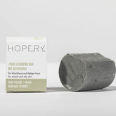Face Cleansing Bar Aktivkohle von Hopery mit Verpackung