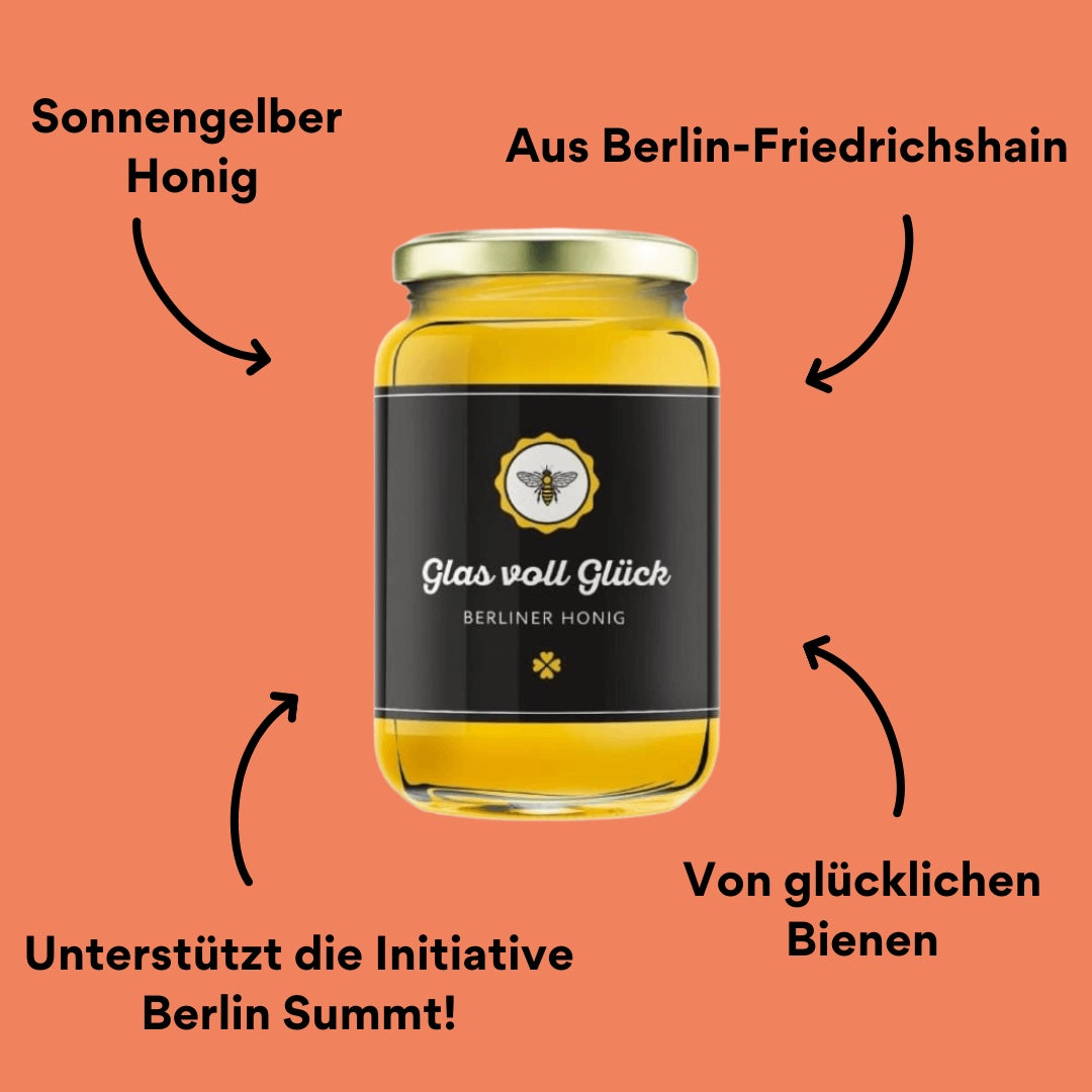 Glas voll Glück - Berliner Honig mit Impact