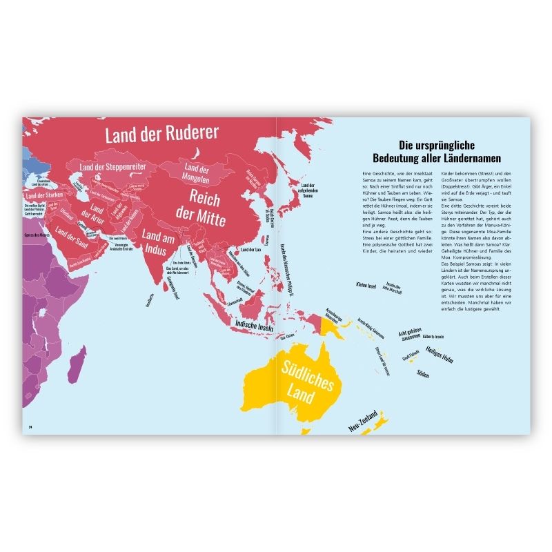 Atlas: 100 Karten über Sprache Ländernamen Bedeutung