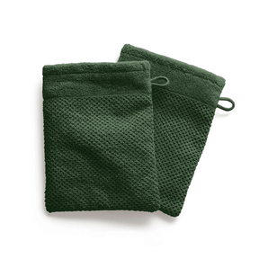 Kushel Waschhandschuhe 2er Set Forest Green