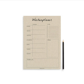 Matabooks Wochenplaner von oben mit Stift (Lieferung ohne Stift)