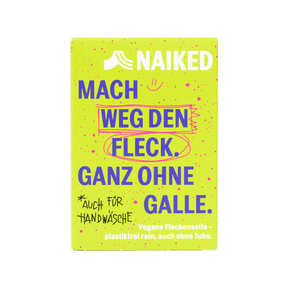 Vegane Fleckenseife von Naiked Verpackung