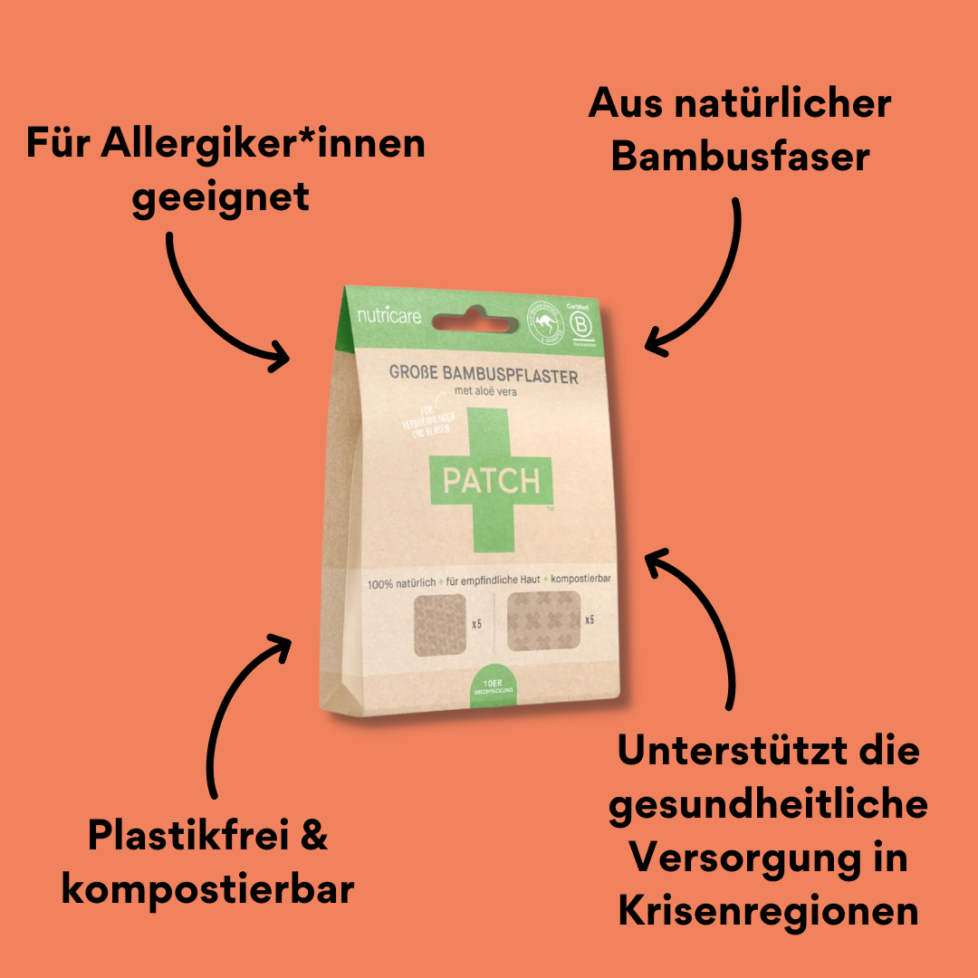 PATCH Aloe Vera 10er Packung von vorne auf Deutsch mit Impact