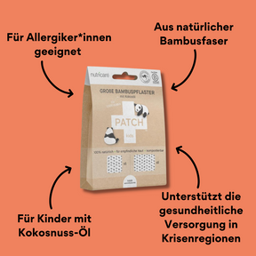 PATCH Kokosnuss 10er Packung von vorne auf Deutsch mit Impact