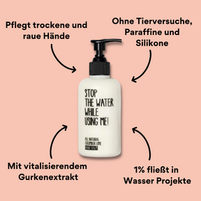Handbalsam Cucumber Lime von vorne mit Impact